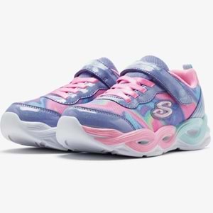 Skechers Twisty Glow - Sorbet Swirl 303716L-PWMT Ortopedik Işıklı Çocuk Spor Ayakkabı