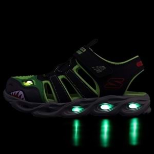 Skechers Thermo-splash-Hydro-flare 400613L-BKLM Işıklı Ortopedik Çocuk Sandalet
