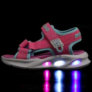 Skechers Sola Glow Sandal 303024L-HPAQ Işıklı Ortopedik Çocuk Sandalet