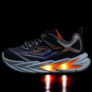 Skechers Flex Glow Ultra 400139L-BKSL Ortopedik Işıklı Çocuk Spor Ayakkabı