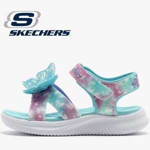 Skechers Jumpsters Sandal-Butterfly Brites 303109L-AQMT Işıklı Ortopedik Çocuk Sandalet