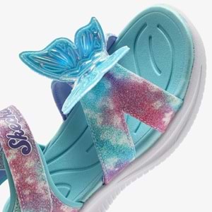 Skechers Jumpsters Sandal-Butterfly Brites 303109L-AQMT Işıklı Ortopedik Çocuk Sandalet