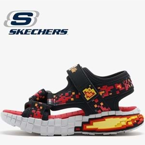 Skechers Megacraft Megasplash 4K 402161L-BKRD Ortopedik Çocuk Sandalet