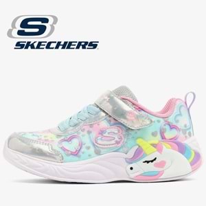 Skechers Unicorn Dreams Heart Sparkles 303063L-SMLT Işıklı Ortopedik Çocuk Spor Ayakkabı