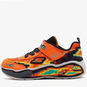 Skechers Megacraft 4K Mega Scene 402162N-ORBK Ortopedik Çocuk Spor Ayakkabı