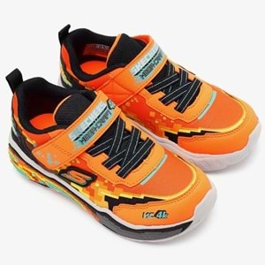 Skechers Megacraft 4K Mega Scene 402162N-ORBK Ortopedik Çocuk Spor Ayakkabı