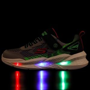 Skechers Meteor-lights 2.0 401490L-GYBK Ortopedik Işıklı Çocuk Spor Ayakkabı