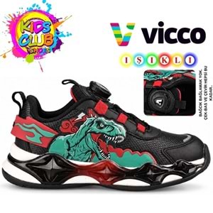 Vicoo Vazkez Dinazor Akıllı Bağcıklı Işıklı Ortopedik Çocuk Spor Ayakkabı