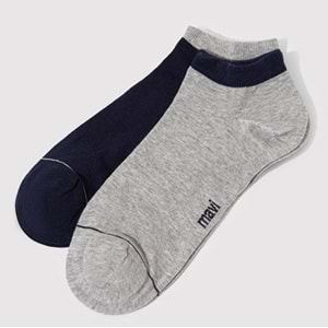 Mavi M090273-257 2 Adet Topuk Çorap Unisex Çorap