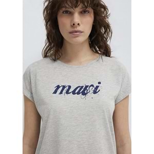 Mavi M166422-25702 Mavi Logo Baskılı T-Shirt Kadın Tişört