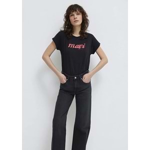 Mavi M166422-900 Mavi Logo Baskılı T-Shirt Kadın Tişört