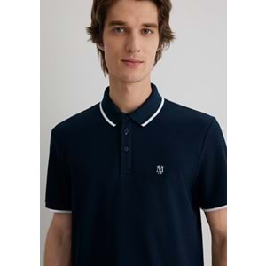 Mavi M066039-30651 Mühür Logo Şerit Detaylı Polo Yaka Tişört Erkek Tişort