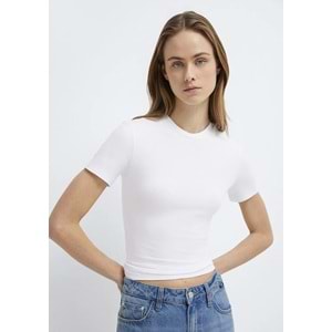 Mavi M1600963-620 Mavi Soft-Premium Basic Modal Karışımlı T-Shirt Kadın Tişört