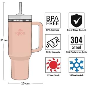 Igloo Stadler Thermo Mug 1.2 Litre Pipetlı Matara