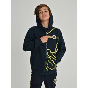 Fenerbahçe S.K. 25/26 Tribün All Over Baskı Çocuk Sweatshirt