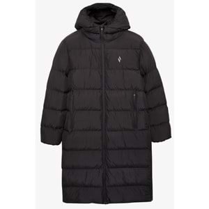 Skechers S242132-001 W Outerwear Puffer Jacket Şişme Uzun Kadın Mont Kadın Kaban