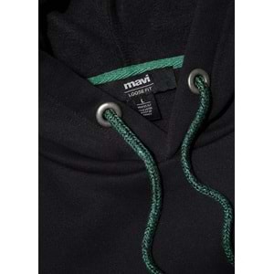 Mavi 065809-900 Logo Nakışlı Erkek Kapüşonlu Sweatshirt