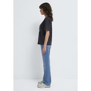 Mavi M1610674-70087 Mavi Kedi Logo Baskılı T-Shirt Kadın Tişört