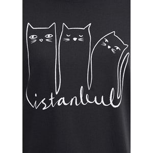 Mavi M1610674-70087 Mavi Kedi Logo Baskılı T-Shirt Kadın Tişört