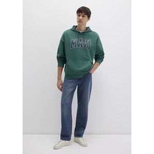 Mavi M067149-71874 Logo Baskılı Erkek Kapüşonlu Sweatshirt