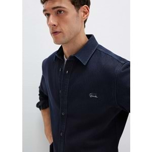 Mavi M0210496-85224 Mavi Roy Lux Black Jean Gömlek Erkek Gömlek