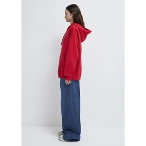 Mavi M1600361-82054 Mavi Logo Baskılı Kapüşonlu Kadın Sweatshirt