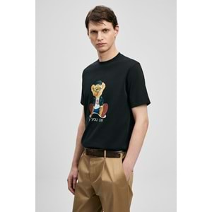 Lufian 111020305 Teddy Modern Grafik T- Shirt Erkek T-Shirt