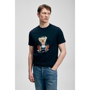 Lufian 111020305 Teddy Modern Grafik T- Shirt Erkek T-Shirt