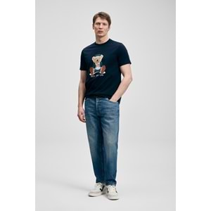 Lufian 111020305 Teddy Modern Grafik T- Shirt Erkek T-Shirt