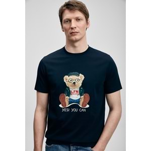 Lufian 111020305 Teddy Modern Grafik T- Shirt Erkek T-Shirt