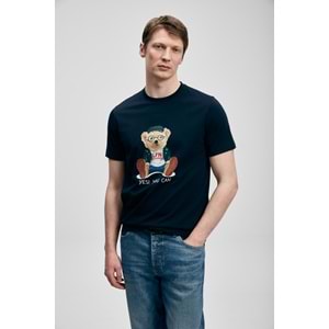 Lufian 111020305 Teddy Modern Grafik T- Shirt Erkek T-Shirt