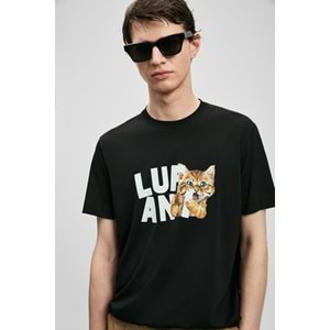 Lufian 111020304 Max Modern Grafik T-Shirt Erkek Tişort