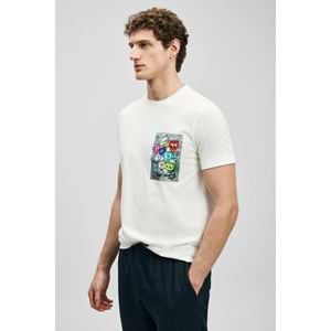 Lufian 111020296 Charlıe Modern Grafik T- Shirt Erkek Tişort