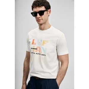 Lufian 111020291 Sunny Modern Grafik T- Shirt Erkek Tişort