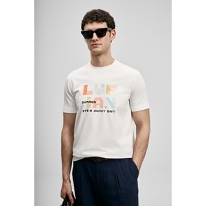 Lufian 111020291 Sunny Modern Grafik T- Shirt Erkek Tişort