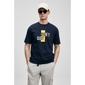 Lufian 111020285 Carl Modern Grafik T- Shirt Tişört Erkek Tişort