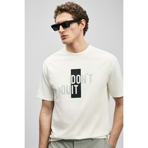 Lufian 111020285 Carl Modern Grafik T- Shirt Tişört Erkek Tişort