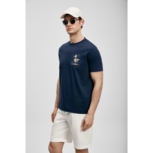 Lufian 111020313 Fınx Modern Grafik T- Shirt Erkek Tişort