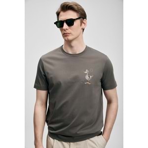 Lufian 111020313 Fınx Modern Grafik T- Shirt Erkek Tişort