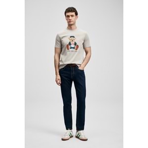Lufian 111020305 Teddy Modern Grafik T- Shirt Erkek T-Shirt