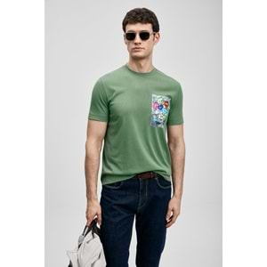 Lufian 111020296 Charlıe Modern Grafik T- Shirt Erkek Tişort