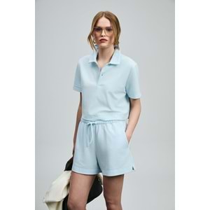 Lufian 121040001 Narın Polo Yaka T-Shirt Kadın Tişört