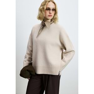 Lufian 122090050 Pamela Deve Tüyü Karışımlı Triko Kazak Kadın Sweatshirt