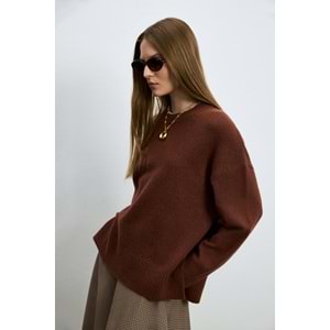 Lufian 122090050 Pamela Deve Tüyü Karışımlı Triko Kazak Kadın Sweatshirt
