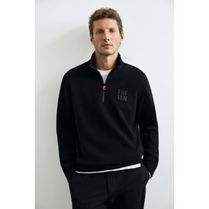Lufian 112030213 Chase Yarım Fermuarlı Kapüşonlu Erkek Sweatshirt