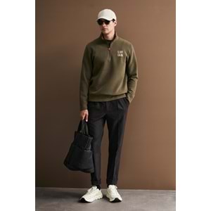 Lufian 112030213 Chase Yarım Fermuarlı Kapüşonlu Erkek Sweatshirt