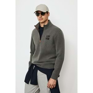 Lufian 112030213 Chase Yarım Fermuarlı Kapüşonlu Erkek Sweatshirt