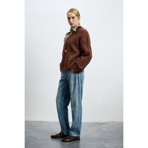 Lufian 122090061 Stella Deve Tüyü Karışımlı Bisiklet Yaka Triko Kazak Kadın Sweatshirt