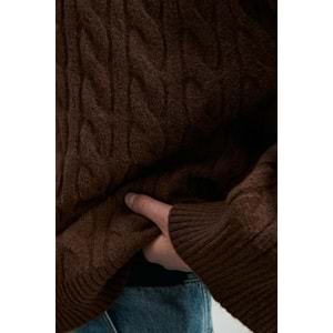 Lufian 122090061 Stella Deve Tüyü Karışımlı Bisiklet Yaka Triko Kazak Kadın Sweatshirt