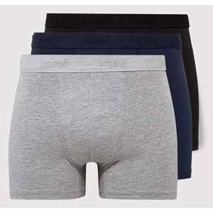 Mavi 3 Adet Erkek Boxer